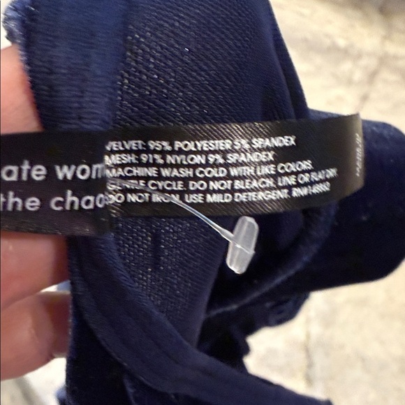 Stylish Velvet Navy Bra 2 - Picture 6 of 8